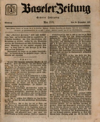 Basler Zeitung Montag 26. Dezember 1836