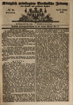 Königlich privilegirte Berlinische Zeitung von Staats- und gelehrten Sachen (Berlinische privilegirte Zeitung) Samstag 29. Januar 1848