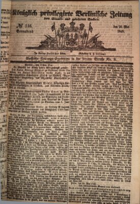 Königlich privilegirte Berlinische Zeitung von Staats- und gelehrten Sachen (Berlinische privilegirte Zeitung) Samstag 20. Mai 1848