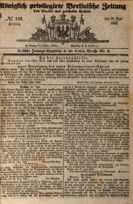 Königlich privilegirte Berlinische Zeitung von Staats- und gelehrten Sachen (Berlinische privilegirte Zeitung) Freitag 30. Juni 1848