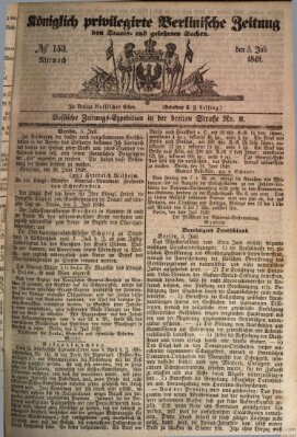 Königlich privilegirte Berlinische Zeitung von Staats- und gelehrten Sachen (Berlinische privilegirte Zeitung) Mittwoch 5. Juli 1848