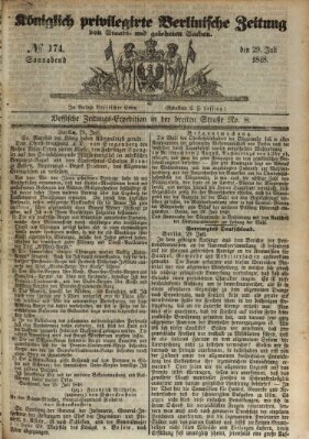 Königlich privilegirte Berlinische Zeitung von Staats- und gelehrten Sachen (Berlinische privilegirte Zeitung) Samstag 29. Juli 1848