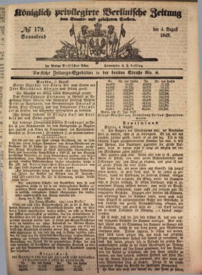 Königlich privilegirte Berlinische Zeitung von Staats- und gelehrten Sachen (Berlinische privilegirte Zeitung) Mittwoch 4. Juli 1849