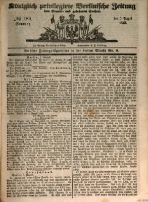 Königlich privilegirte Berlinische Zeitung von Staats- und gelehrten Sachen (Berlinische privilegirte Zeitung) Donnerstag 5. Juli 1849