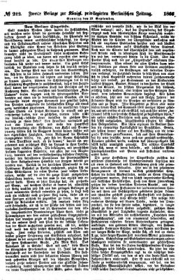 Königlich privilegirte Berlinische Zeitung von Staats- und gelehrten Sachen (Berlinische privilegirte Zeitung) Sonntag 23. September 1866