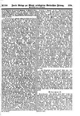 Königlich privilegirte Berlinische Zeitung von Staats- und gelehrten Sachen (Berlinische privilegirte Zeitung) Mittwoch 3. August 1870