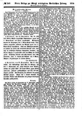 Königlich privilegirte Berlinische Zeitung von Staats- und gelehrten Sachen (Berlinische privilegirte Zeitung) Sonntag 2. Oktober 1870