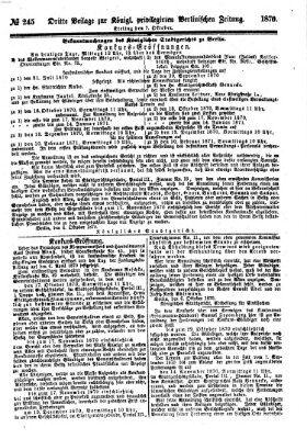 Königlich privilegirte Berlinische Zeitung von Staats- und gelehrten Sachen (Berlinische privilegirte Zeitung) Freitag 7. Oktober 1870