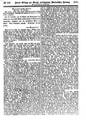 Königlich privilegirte Berlinische Zeitung von Staats- und gelehrten Sachen (Berlinische privilegirte Zeitung) Freitag 21. Oktober 1870