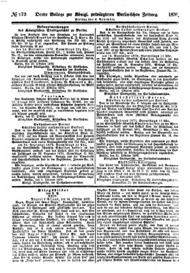 Königlich privilegirte Berlinische Zeitung von Staats- und gelehrten Sachen (Berlinische privilegirte Zeitung) Freitag 4. November 1870