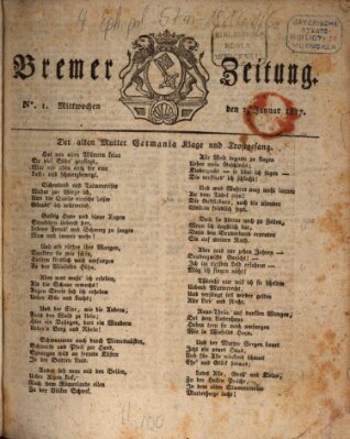 Bremer Zeitung Mittwoch 1. Januar 1817