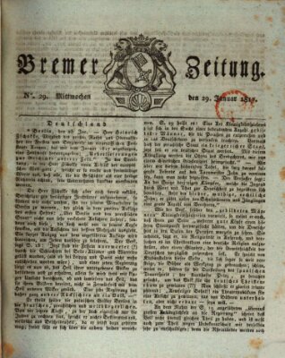 Bremer Zeitung Mittwoch 29. Januar 1817