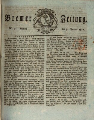 Bremer Zeitung Freitag 31. Januar 1817