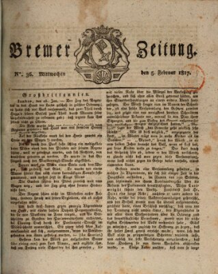 Bremer Zeitung Mittwoch 5. Februar 1817