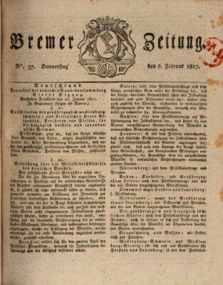 Bremer Zeitung Donnerstag 6. Februar 1817