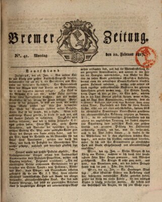 Bremer Zeitung Montag 10. Februar 1817