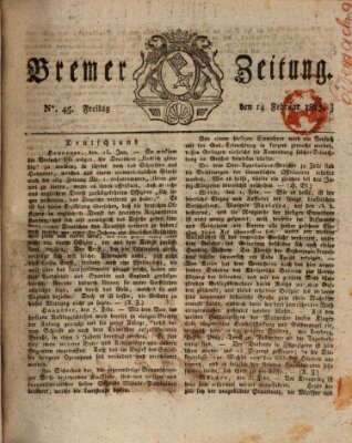 Bremer Zeitung Freitag 14. Februar 1817