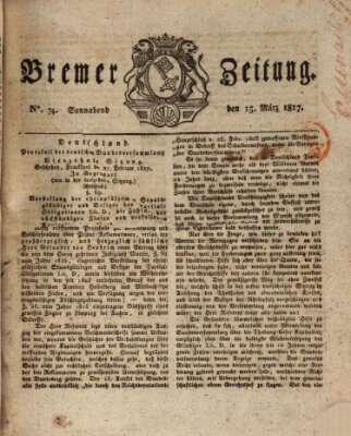 Bremer Zeitung Samstag 15. März 1817