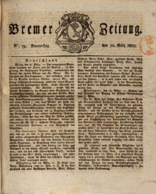 Bremer Zeitung Donnerstag 20. März 1817