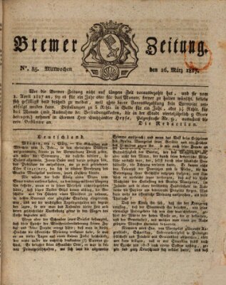 Bremer Zeitung Mittwoch 26. März 1817