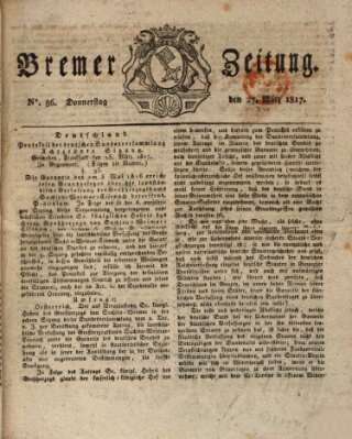 Bremer Zeitung Donnerstag 27. März 1817