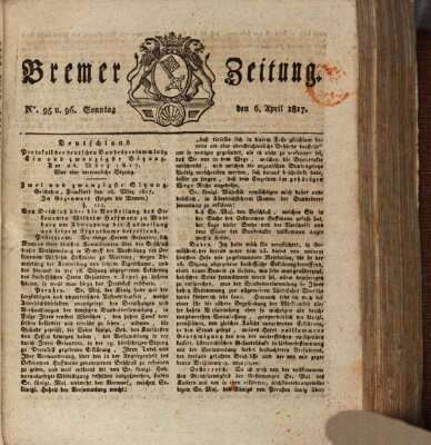 Bremer Zeitung Sonntag 6. April 1817