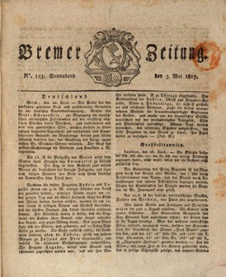 Bremer Zeitung Samstag 3. Mai 1817