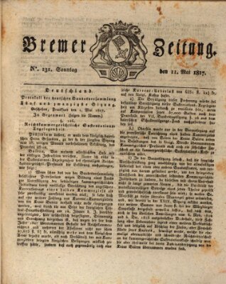 Bremer Zeitung Sonntag 11. Mai 1817