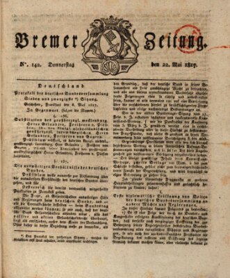 Bremer Zeitung Donnerstag 22. Mai 1817