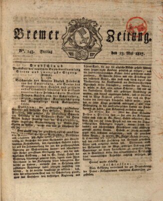 Bremer Zeitung Freitag 23. Mai 1817