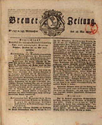 Bremer Zeitung Mittwoch 28. Mai 1817