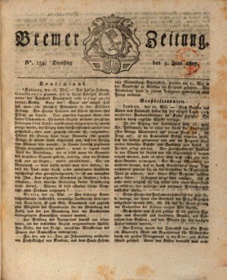 Bremer Zeitung Dienstag 3. Juni 1817