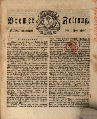 Bremer Zeitung Mittwoch 4. Juni 1817