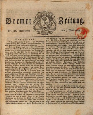 Bremer Zeitung Samstag 7. Juni 1817