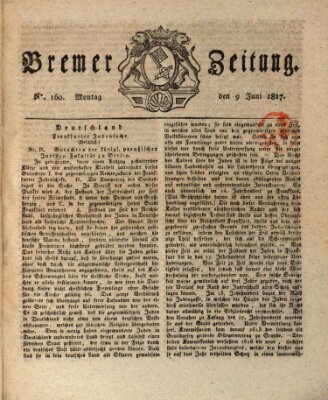 Bremer Zeitung Montag 9. Juni 1817