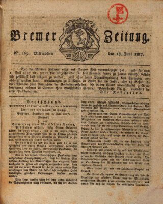 Bremer Zeitung Mittwoch 18. Juni 1817