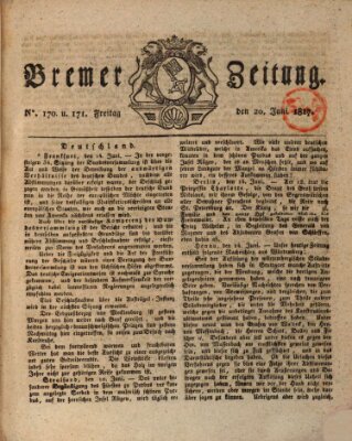 Bremer Zeitung Freitag 20. Juni 1817