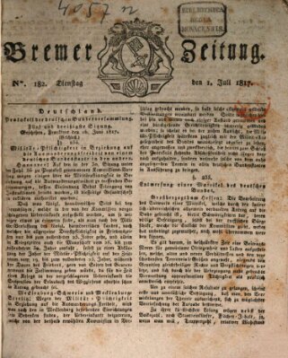 Bremer Zeitung Dienstag 1. Juli 1817