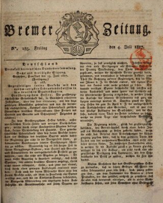 Bremer Zeitung Freitag 4. Juli 1817