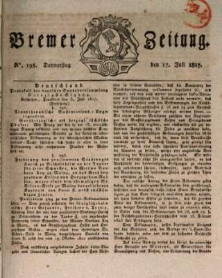 Bremer Zeitung Donnerstag 17. Juli 1817