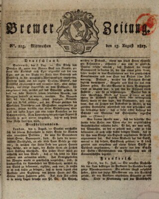 Bremer Zeitung Mittwoch 13. August 1817