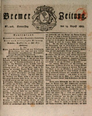 Bremer Zeitung Donnerstag 14. August 1817