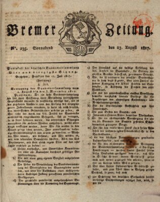 Bremer Zeitung Samstag 23. August 1817