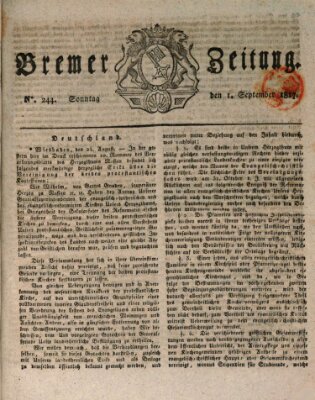 Bremer Zeitung Montag 1. September 1817