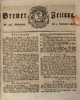 Bremer Zeitung Mittwoch 3. September 1817