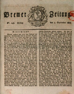 Bremer Zeitung Freitag 5. September 1817