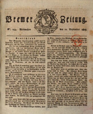 Bremer Zeitung Mittwoch 10. September 1817