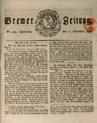 Bremer Zeitung Donnerstag 11. September 1817