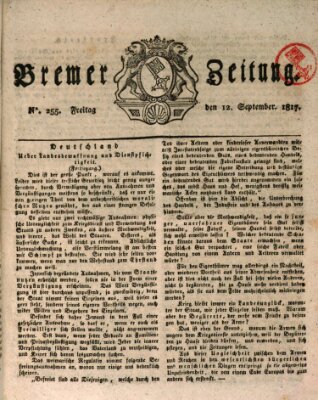 Bremer Zeitung Freitag 12. September 1817