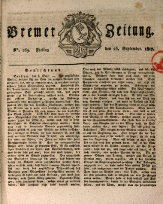 Bremer Zeitung Freitag 26. September 1817